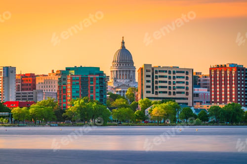 Preview: Madison, Wisconsin, USA Downtown Skyline