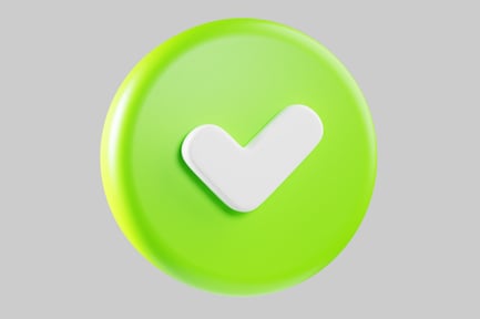 Preview: Glossy check mark button