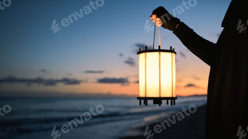 Preview: mysterious arm holds aloft medieval lantern