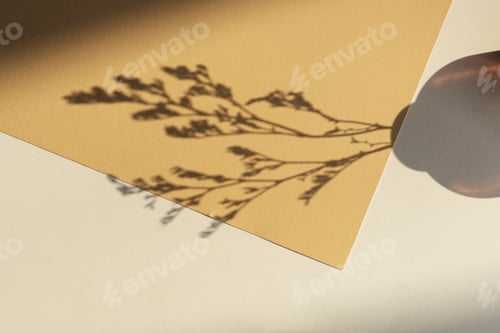 Preview: Beige blank card design element