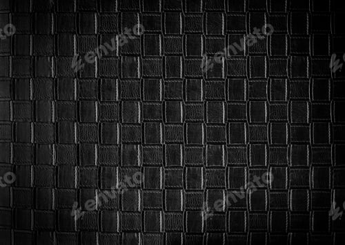 Preview: Abstract background from black leather pattern on sofa. Retro and vintage background.