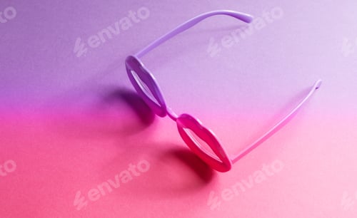 Preview: Funky lip shape glasses on pink