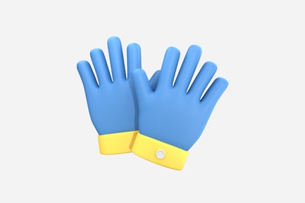 Preview: Gloves UI 3D Illustration