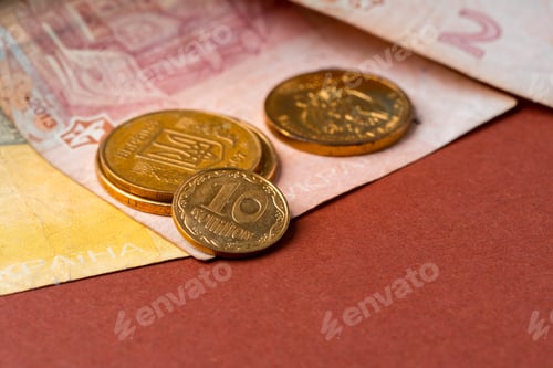 Preview: Ukrainian money. Denomination of new and withdrawal of old coins and banknotes concept