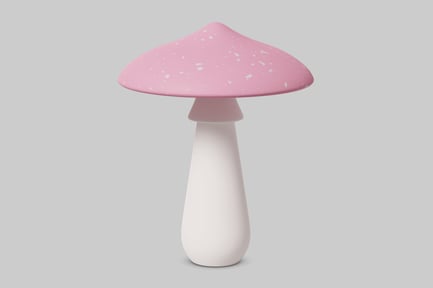 Preview: Abstract mushroom with pink cap and white stem