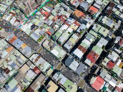 Preview: Taipei, Taiwan 28 September 2022: Top down view of Taipei city