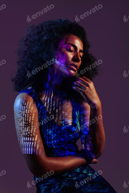 Preview: Attractive ethnic woman in dress