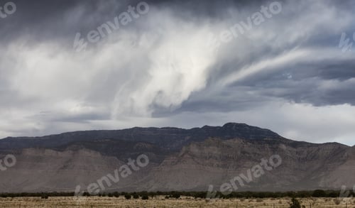 Preview: Stormy weather sky over the desert mountains in Utah, United States of America