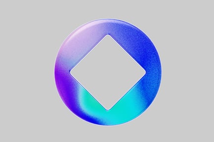 Preview: Abstract gradient circle with square hole