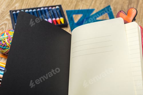 Preview: various colorful drawing tools. Mock up