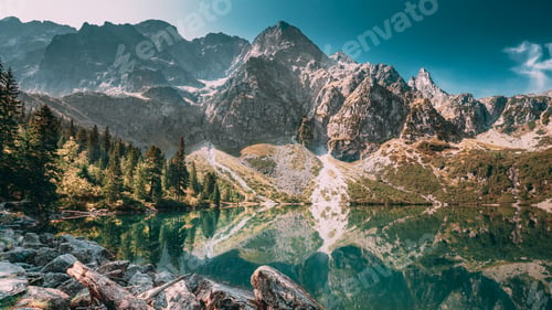 Preview: Tatra National Park, Poland. Small Mountains Lake Zabie Oko Or Ma e Morskie Oko In Summer Morning