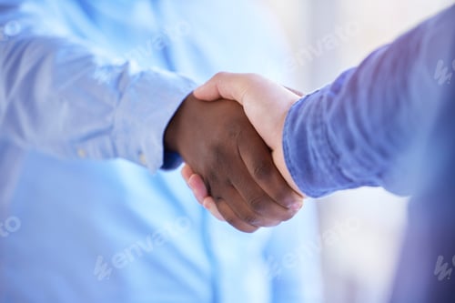 Preview: Handshake, thank you and corporate partnership by people in business together for accounting contra