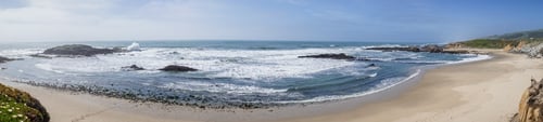 Preview: Panoramic view of Pescadero State Beach, Pacific Ocean Coastline, California