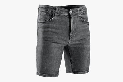 Preview: Men's Washed Grey Denim Shorts