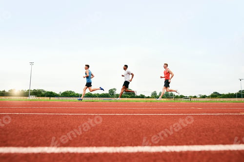 Preview: Runners training on running track