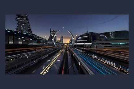 Preview: Futuristic Pegasus Cityscape at Twilight