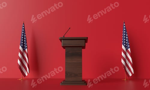 Preview: Red pink orange colour background wallpaper podium stage stand showcase usa flag country national un