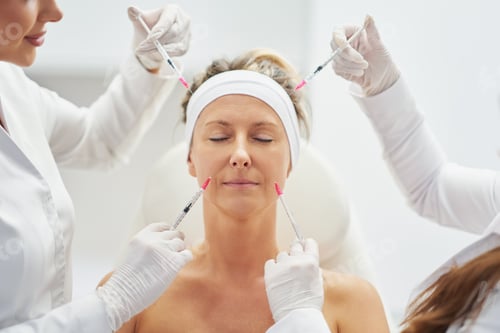 Preview: A scene of medical cosmetology treatments botulinum injection.