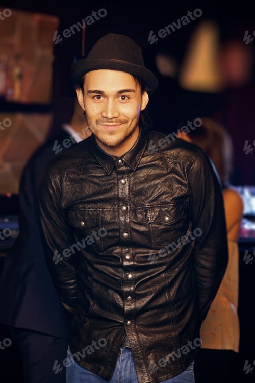 Preview: Handsome Man Wearing Hat Smiling for the Camera