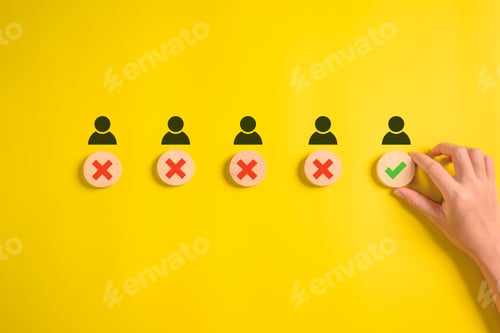 Preview: HR human resource management and Business partner with connection line. High quality photo