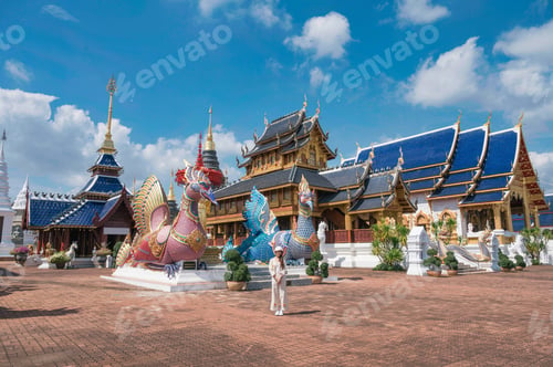 Preview: Asian female tourist come to worship at Wat Ban Den or Wat Den Salee Sri Muang Gan the Lanna style