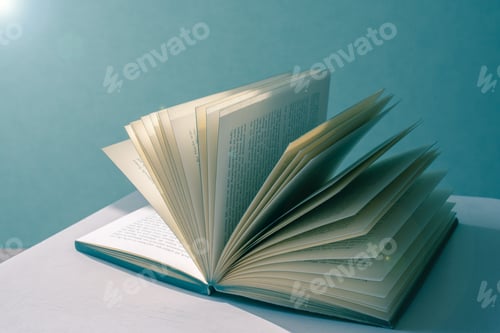 Preview: view of the book as back to school concept with copy space
