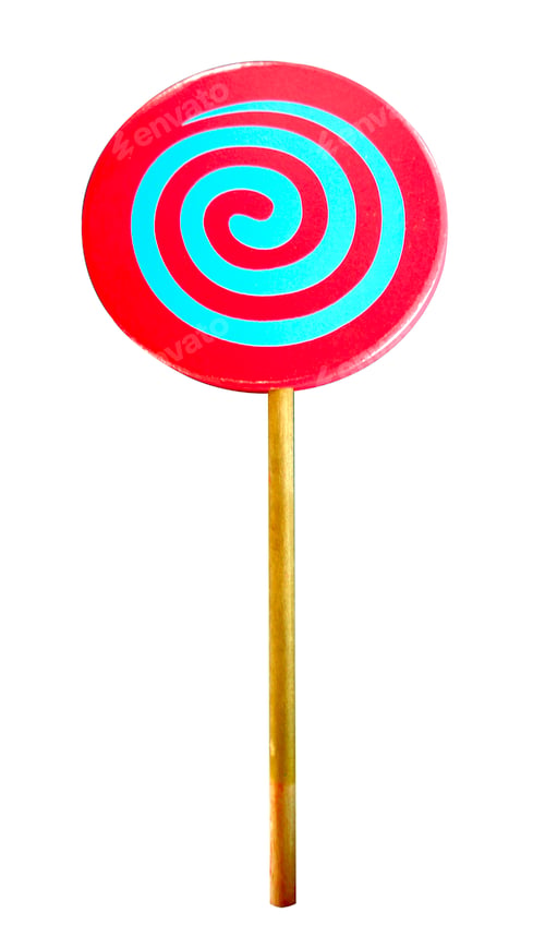 Preview: Lollipop made from wood isolated on white background