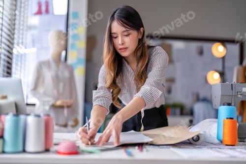 Preview: Young professional clothes fashion textile creative thinking designer