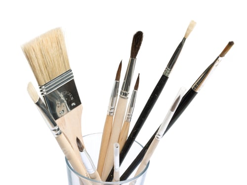 Preview: Glass with Paint Brushes