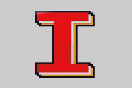 Preview: Pixel art letter i logo