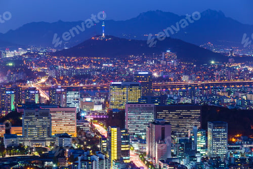 Preview: Seoul skyline at night