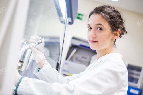 Preview: Young lab technician working in PCR lab