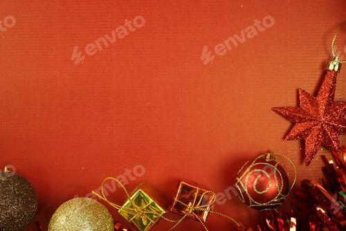 Preview: Christmas Decorations In Vintage Style For Background