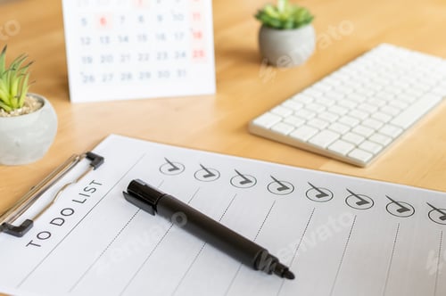 Preview: Completing tasks on a to do list checking boxes