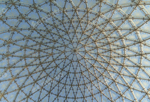 Preview: Closeup shot of the glass dome of Sheikh Khalifa Bin Zayed Mosque in Abu Dhabi