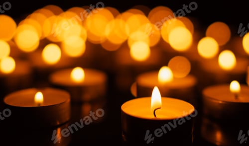 Preview: Burning candles with shallow depth of field