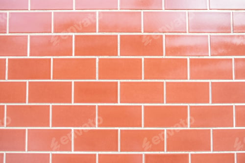 Preview: Red brick wall background with light reflection