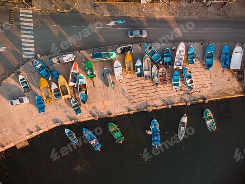 Preview: Aerial view of Nesebar, ancient city on the Black Sea coast of Bulgaria.