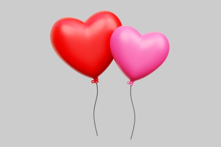 Preview: Romantic Heart Balloons