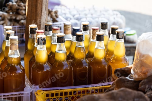 Preview: Locally cultivated pure honey sold in stalls along Mae Hong Son and Pai road route in Northern
