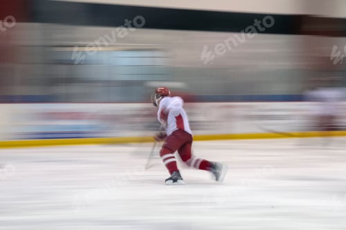 Preview: Ice hockey player in motion