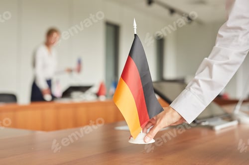 Preview: German Flag in Conference Room