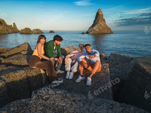 Preview: Friends Hanging Out at Acitrezza Port