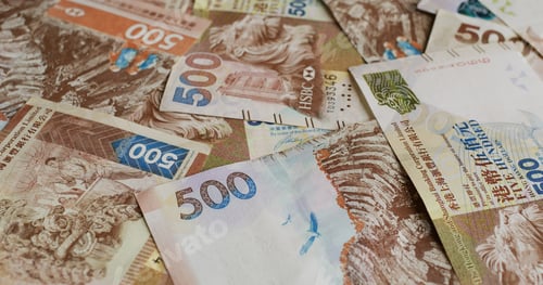 Preview: Stack of Hong Kong banknote, five hundred dollar