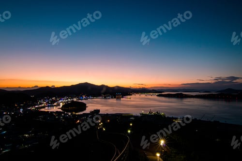 Preview: Landscape view of gloomy Sunset
