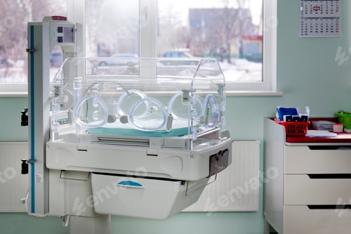 Preview: The intensive care unit, a children's hospital, an Incubator crib, neonatal care.