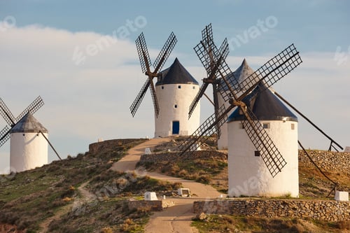 Preview: Traditional antique windmills in Spain. Toledo