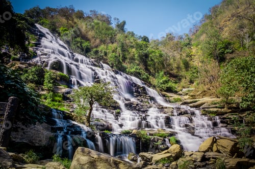 Preview: A beautiful waterfall and forest in Asia, Thailand, Chiangmai . Travel concept.