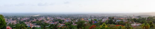 Preview: Aerial view of a small touristic Cuban Town