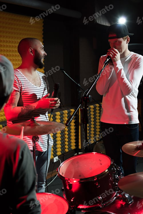 Preview: Music Band Singing in Studio